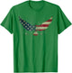 American Flag Eagle Shirt 4th of July Men Women Kids T-Shirt - T-Shirt | Irish Green