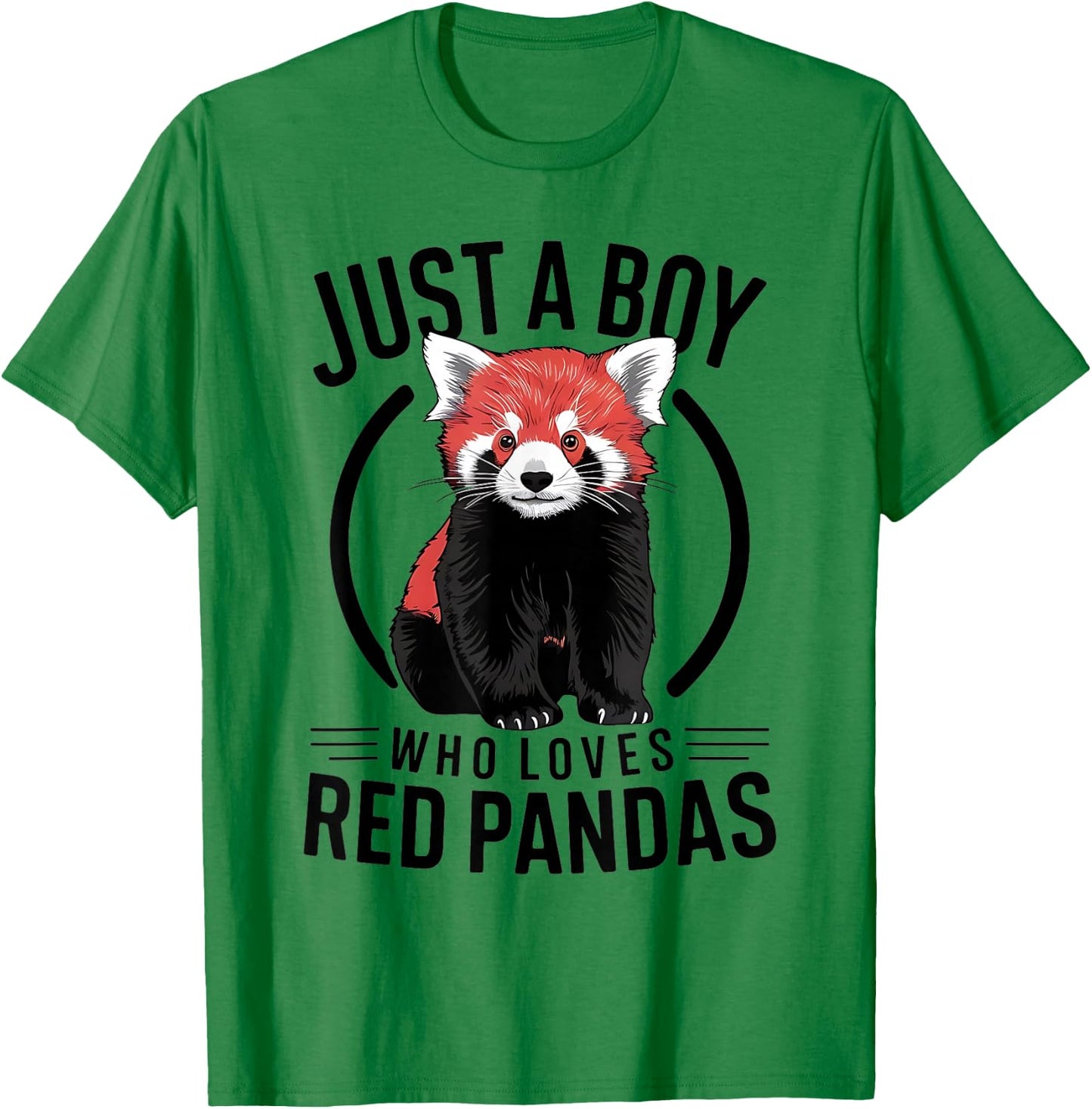 Just A Boy Who Loves Red Pandas T-Shirt - T-Shirt | Irish Green