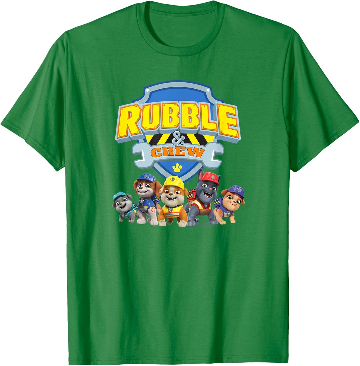 Rubble & Crew Logo and Characters , blue T-Shirt - T-Shirt | Irish Green