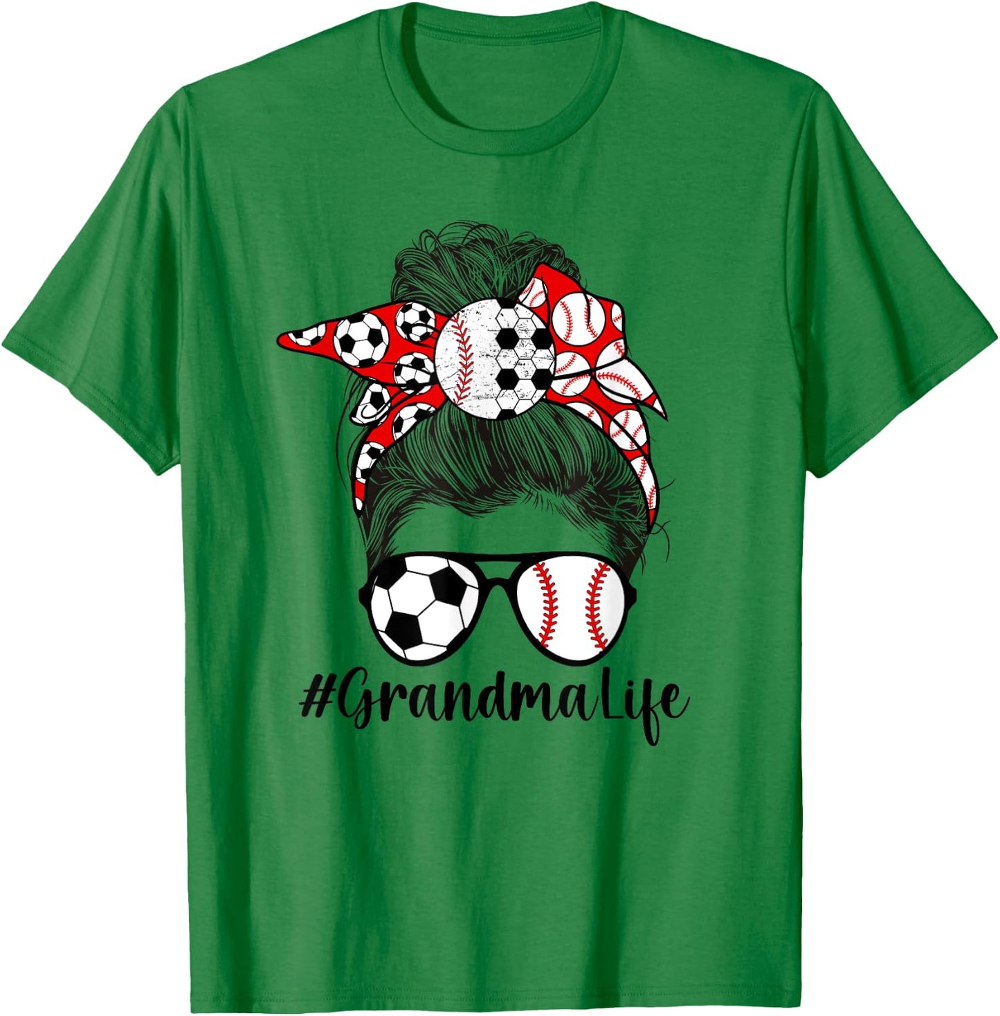 Soccer Baseball Grandma Life Baseball Soccer Grandma T-Shirt - T-Shirt | Irish Green