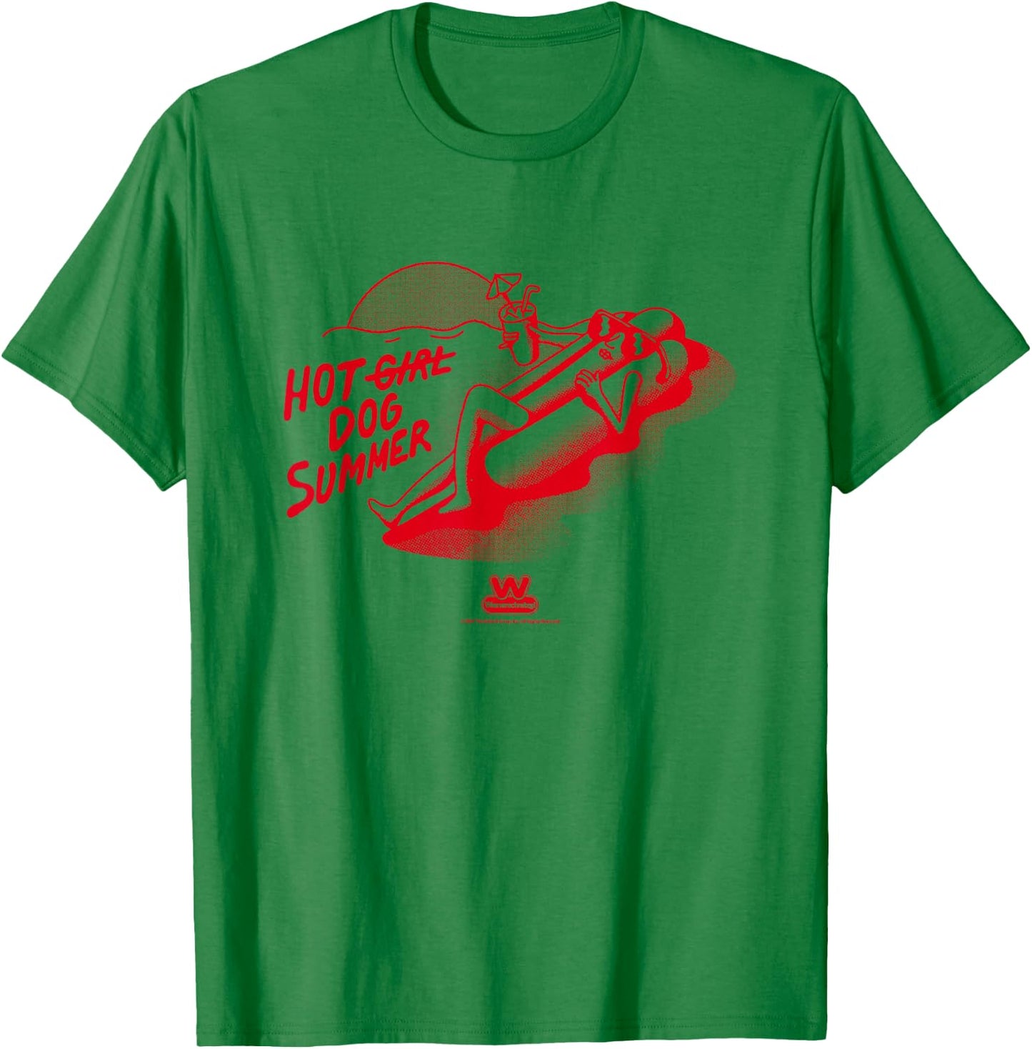 Wienerschnitzel Hot Girl Dog Summer Vintage Logo T-Shirt - T-Shirt | Irish Green