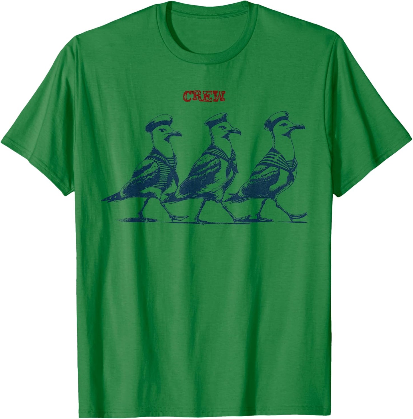 Crew - Funny Seagulls - Boat Yacht Cruise Ship , gray T-Shirt - T-Shirt | Irish Green