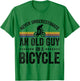 Never Underestimate An Old Guy On A Bicycle Funny Cycling T-Shirt - T-Shirt | Irish Green