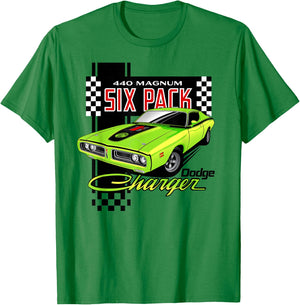Dodge Charger 440 Magnum Sixpack T-Shirt - T-Shirt | Irish Green
