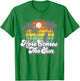 Vintage Here Comes The Sun Beach Surfing Retro 70s Surf Gift Women Girls Kids T-Shirt - T-Shirt | Irish Green