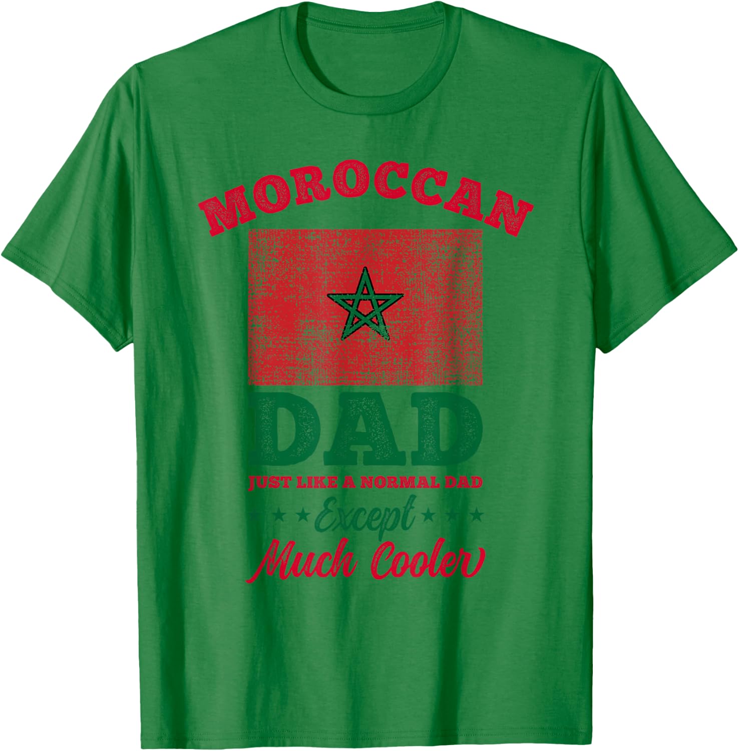 Moroccan Dad Fathers Day T-Shirt - T-Shirt | Irish Green