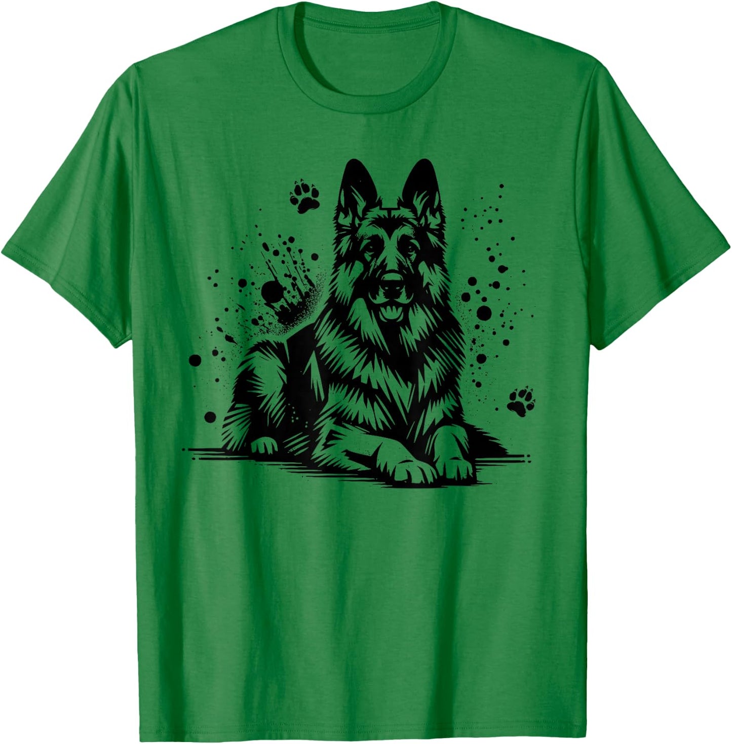 German Shepherd , grey, S T-Shirt - T-Shirt | Irish Green