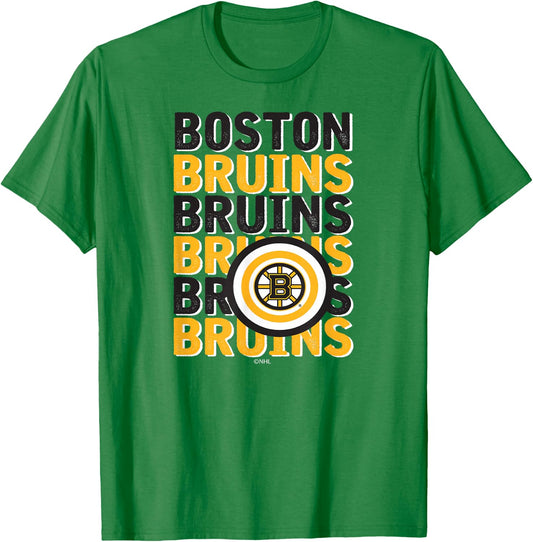 Boston Bruins Repeat Gray Officially Licensed T-Shirt - T-Shirt | Irish Green