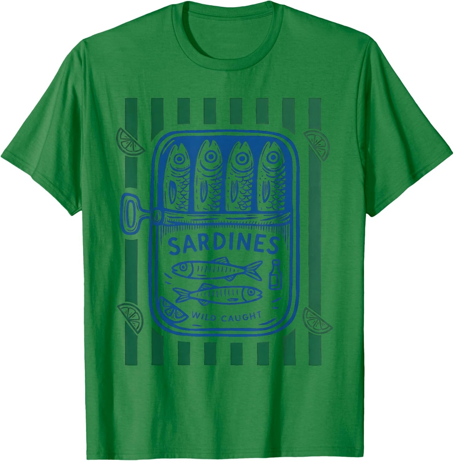 Les Sardines Fisherman Aesthetic Coastal Sardine Tinned Fish T-Shirt - T-Shirt | Irish Green