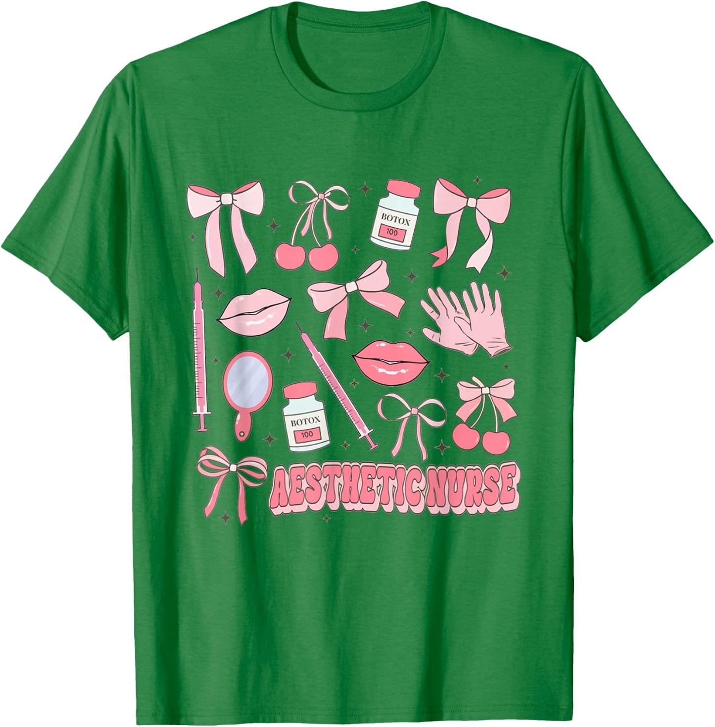 Coquette Aesthetic Nurse Injector Dermatology Botox Nurse T-Shirt - T-Shirt | Irish Green