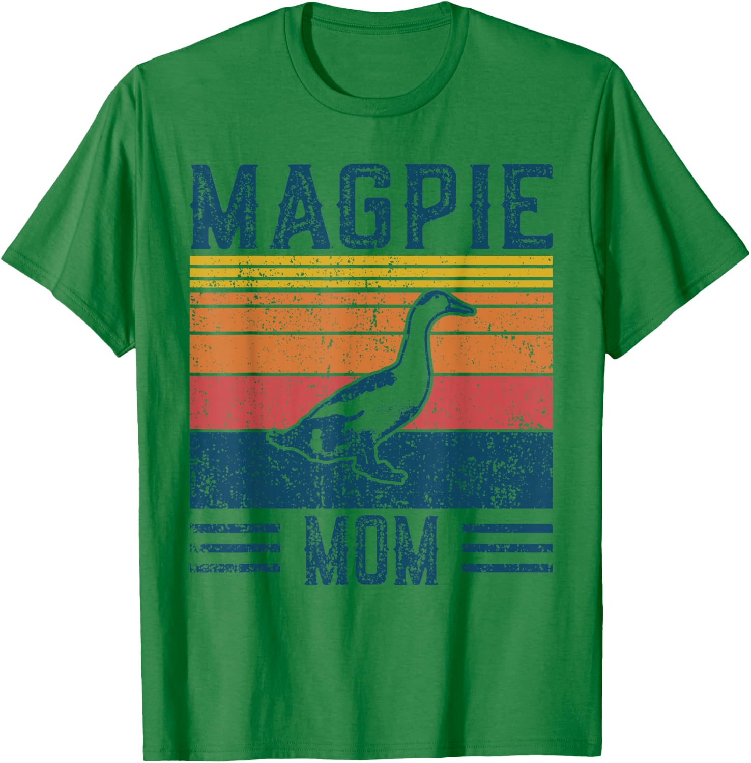 Best Duck Mom Women - Vintage Magpie T-Shirt - T-Shirt | Irish Green