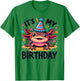 Axolotl Birthday for Children A Birthday Axolotl , White T-Shirt - T-Shirt | Irish Green