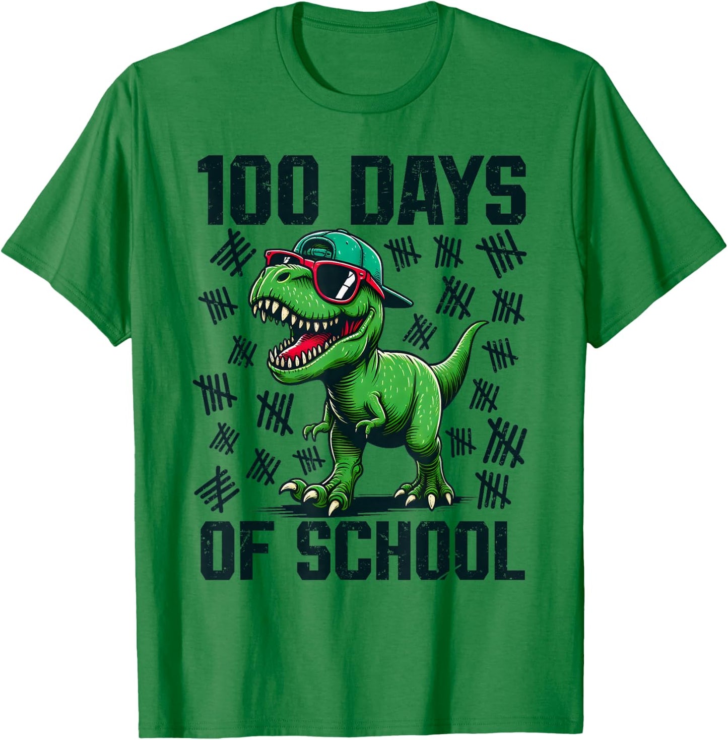 100 Days of School Dinosaur 100th Day Of School Boys Toddler T-Shirt - T-Shirt | Irish Green