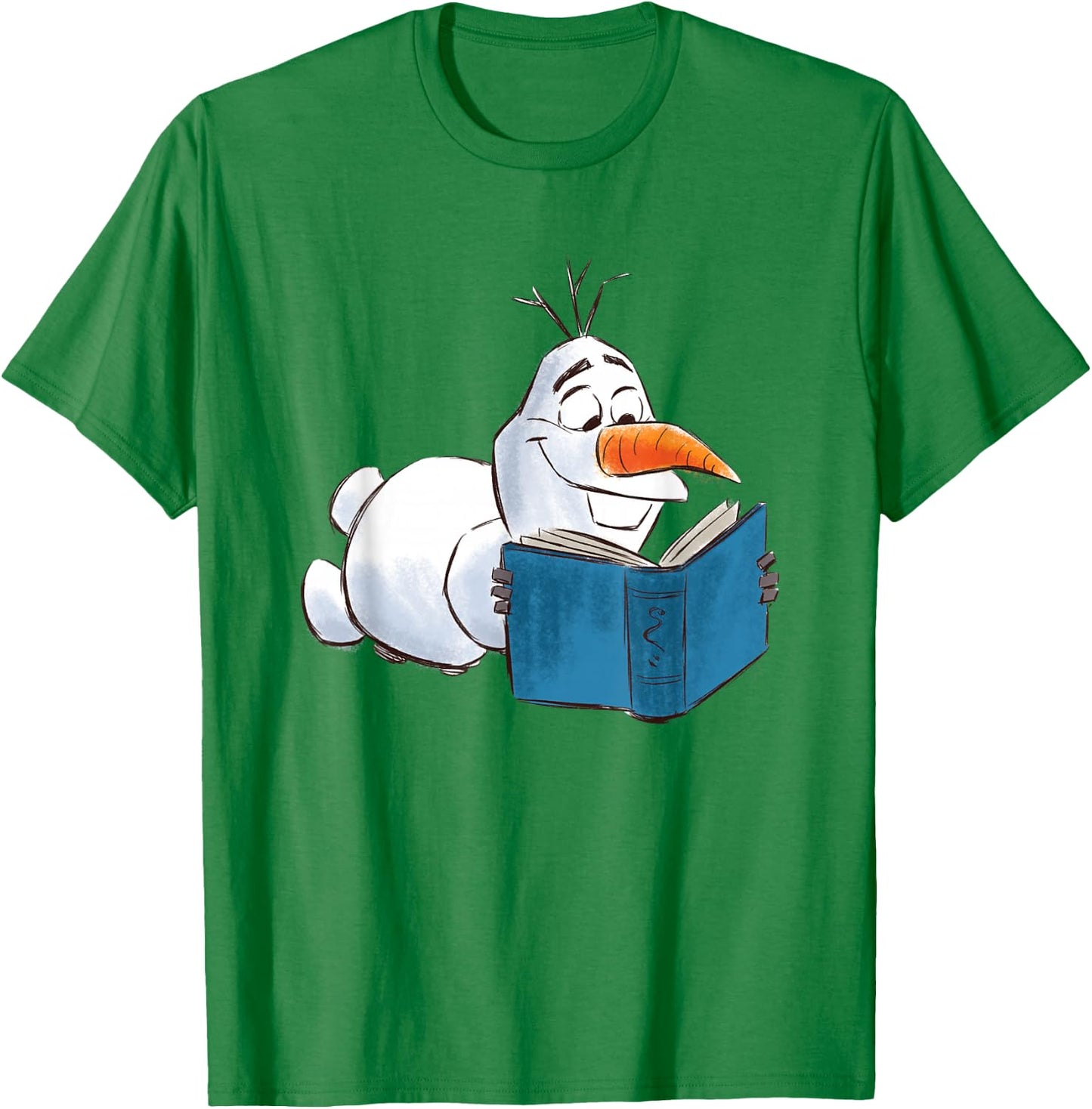 Frozen 2 Olaf Reading T-Shirt - T-Shirt | Irish Green