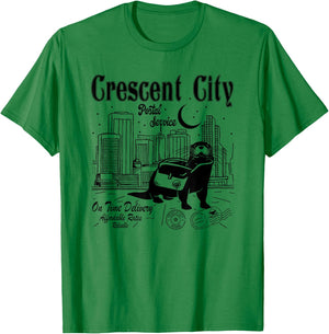 Crescent City Postal Service, Funny Crescent City Otter T-Shirt - T-Shirt | Irish Green