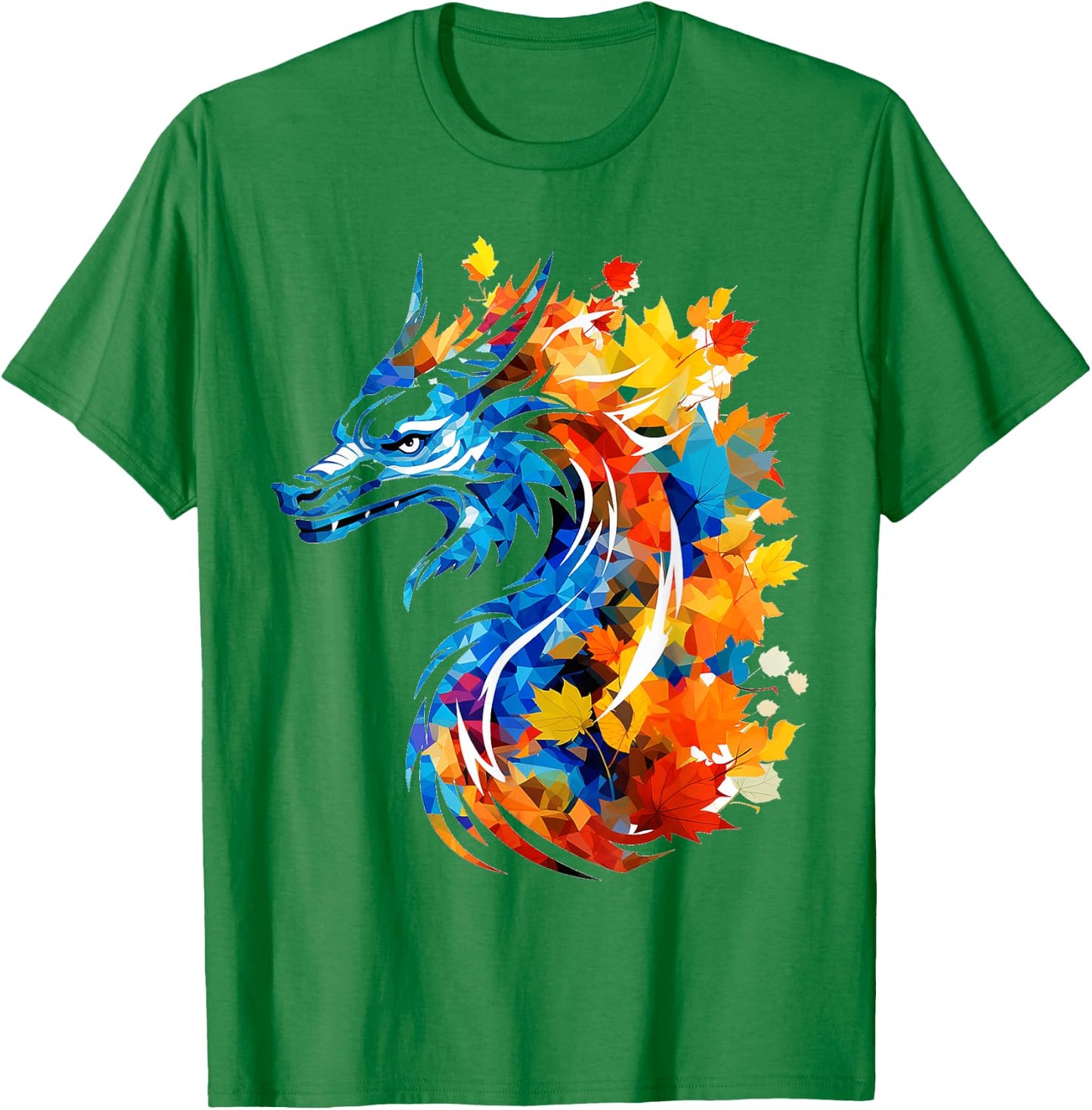 Dragon Nature Graphic Colorful Artwork Animal Dragon T-Shirt - T-Shirt | Irish Green