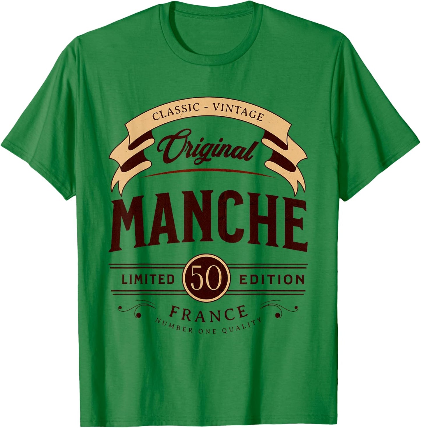 I Love France Sleeve Vintage French Department , Black, S T-Shirt - T-Shirt | Irish Green