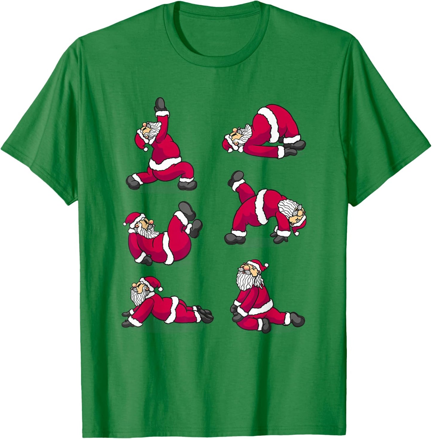 Santa Claus Practicing Yoga T-Shirt - T-Shirt | Irish Green