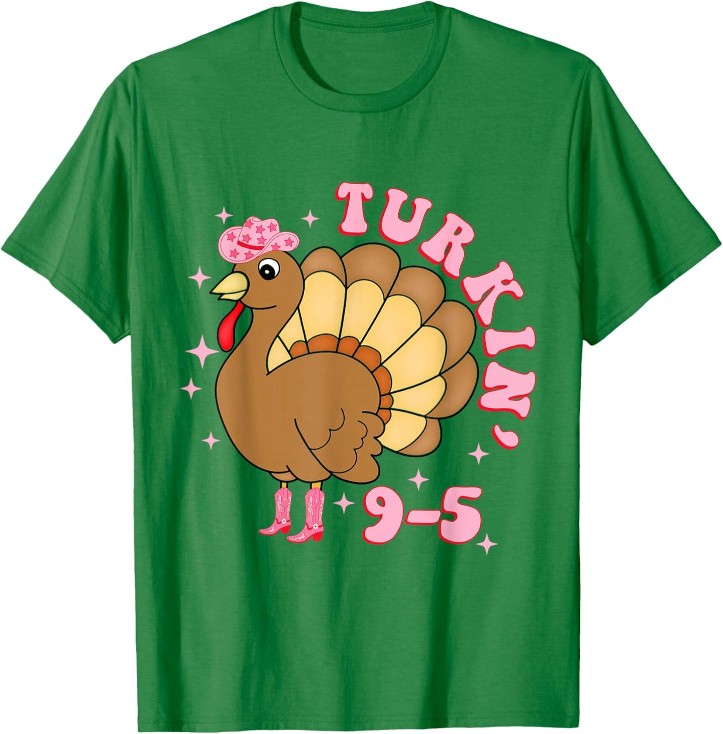 Turkin' 9 to 5 Funny Work Turkey Thanksgiving T-Shirt - T-Shirt | Irish Green