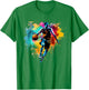 Colorful Basketball player Boy on Basketball T-Shirt - T-Shirt | Irish Green