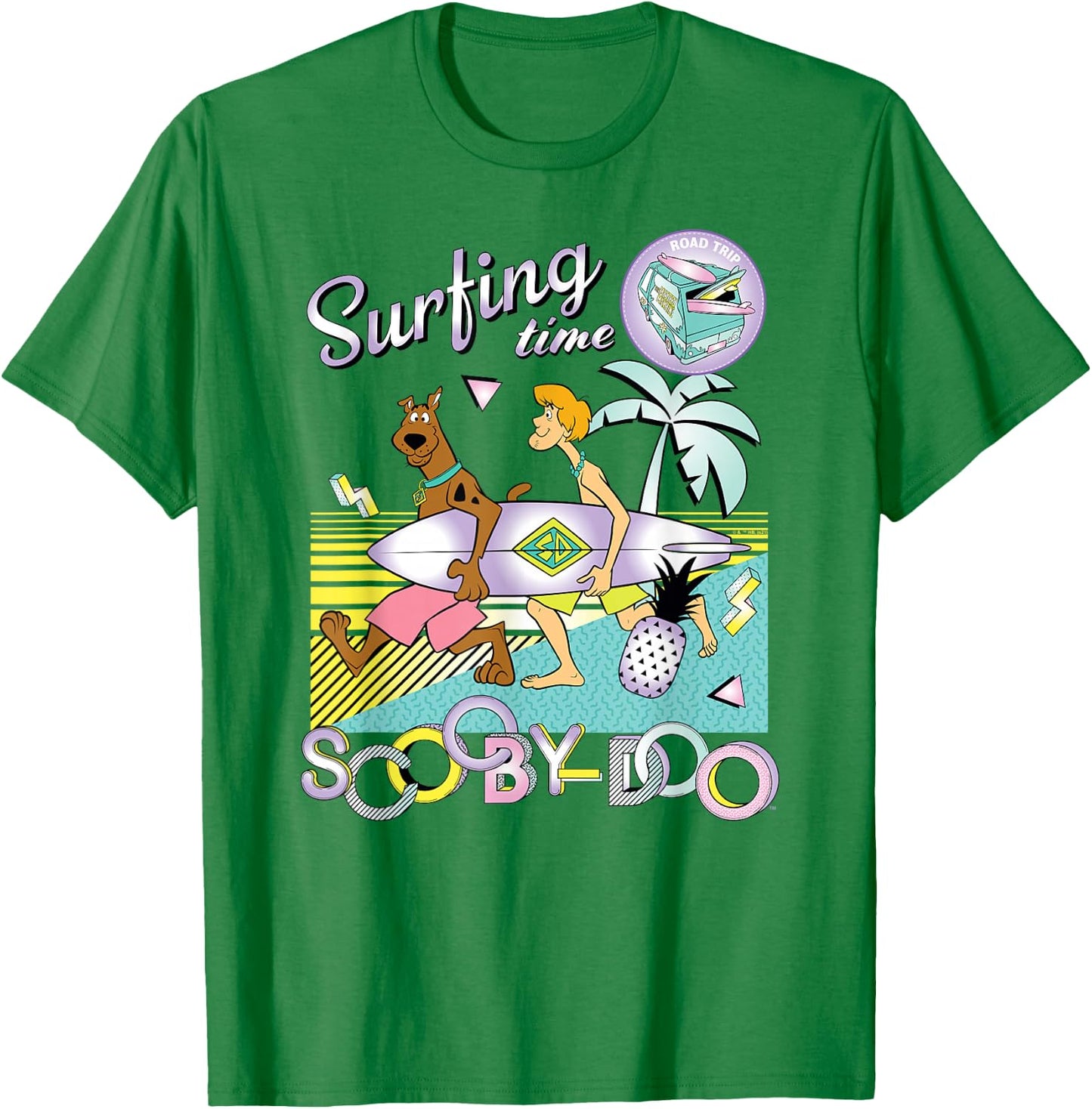 Scooby-Doo and Shaggy Surfing Time T-Shirt - T-Shirt | Irish Green