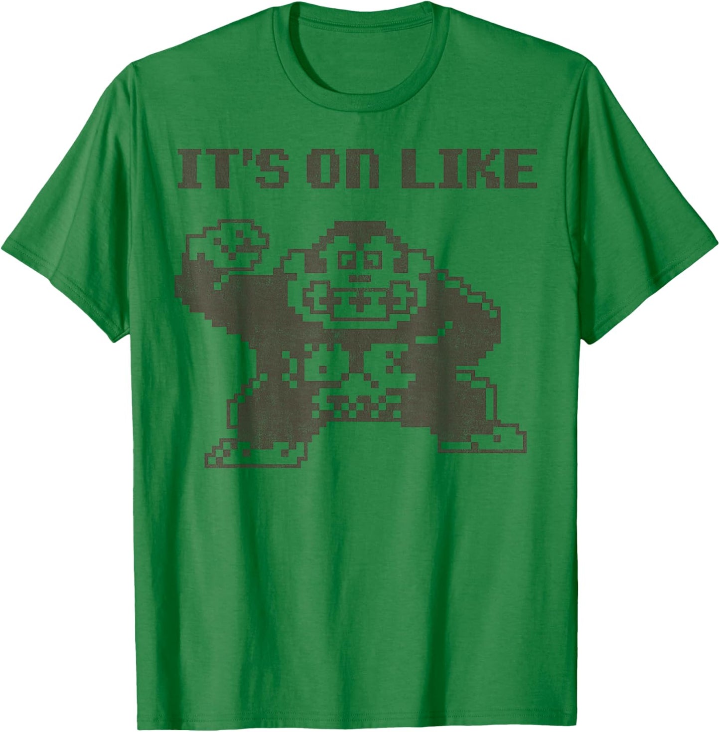 Nintendo Donkey Kong It's On Like Text Poster T-Shirt - T-Shirt | Irish Green