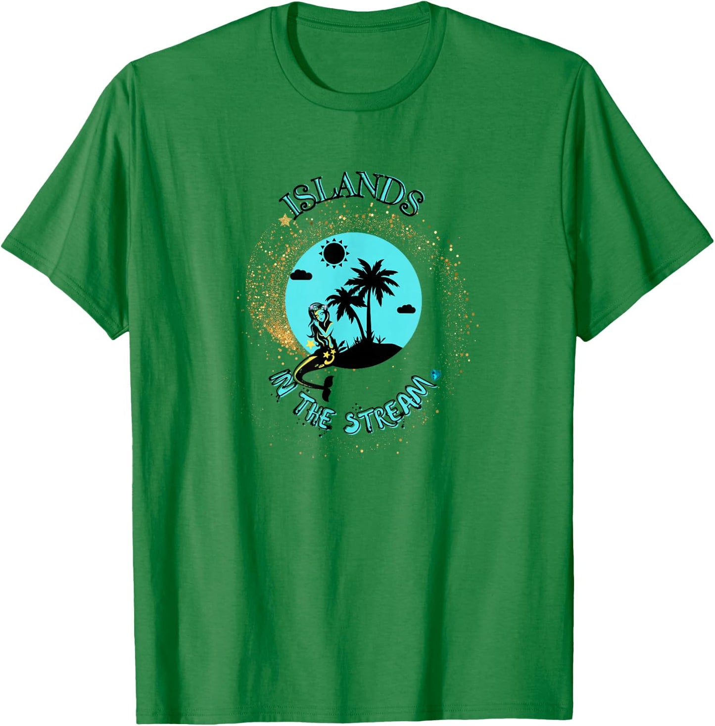 Islands in the stream with mermaid T-Shirt - T-Shirt | Irish Green