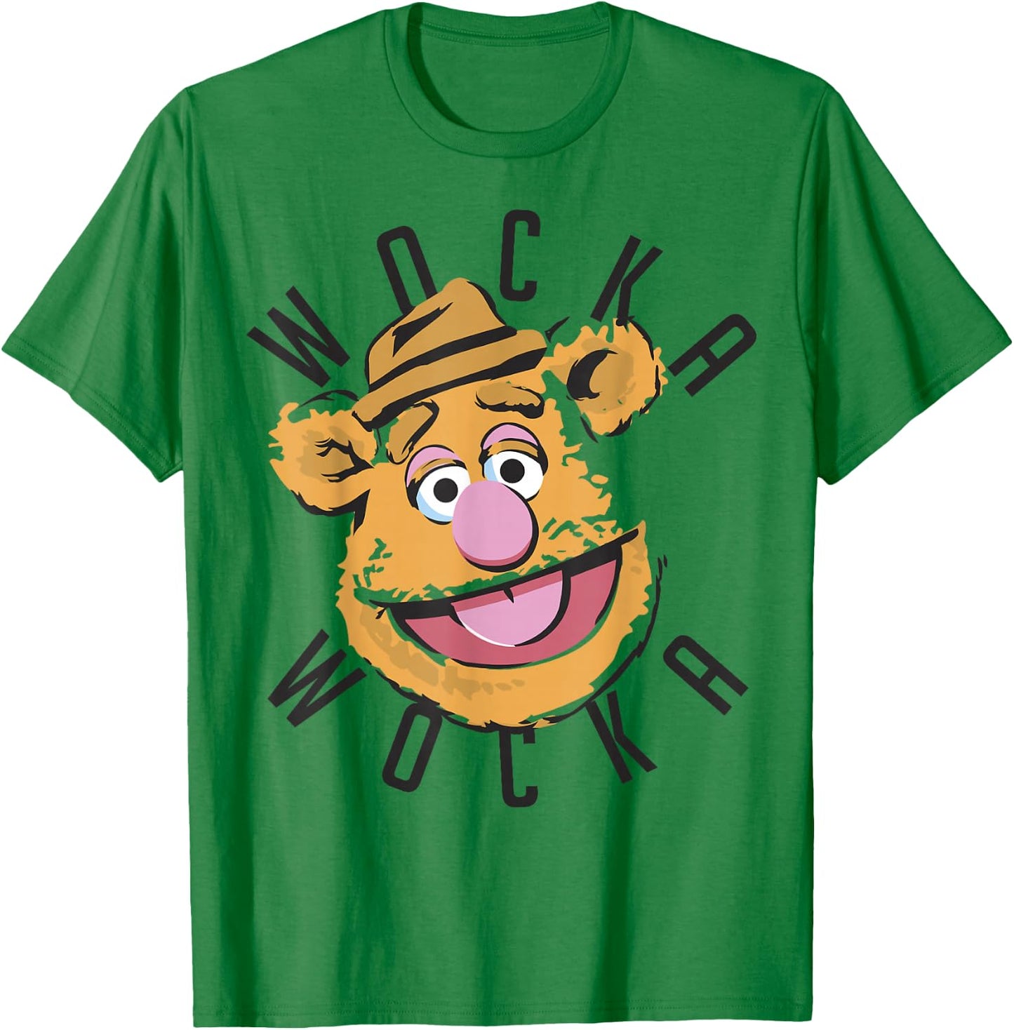 Disney The Muppets Fozzie Bear Wocka Wocka Big Face T-Shirt - T-Shirt | Irish Green