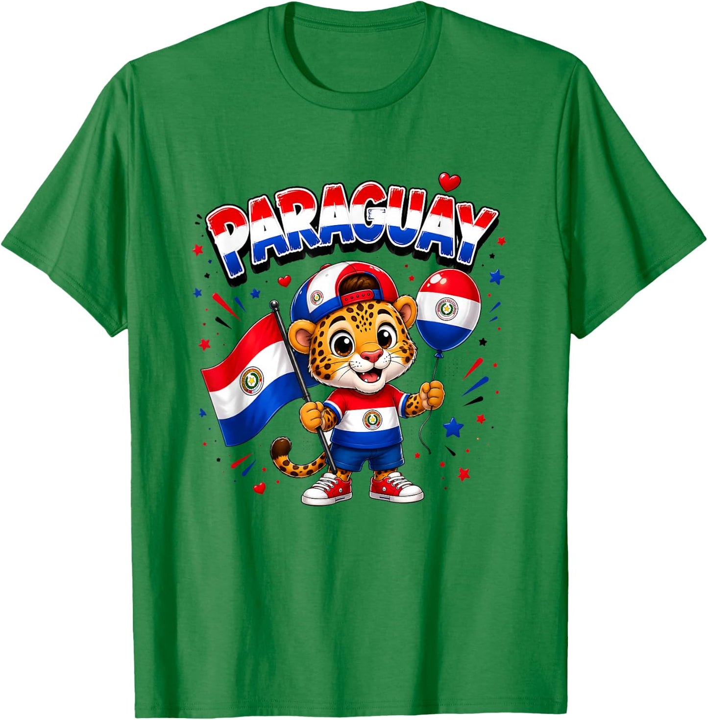 Paraguay Flag Shirt, Paraguay map, Paraguay for Kids Girls T-Shirt - T-Shirt | Irish Green