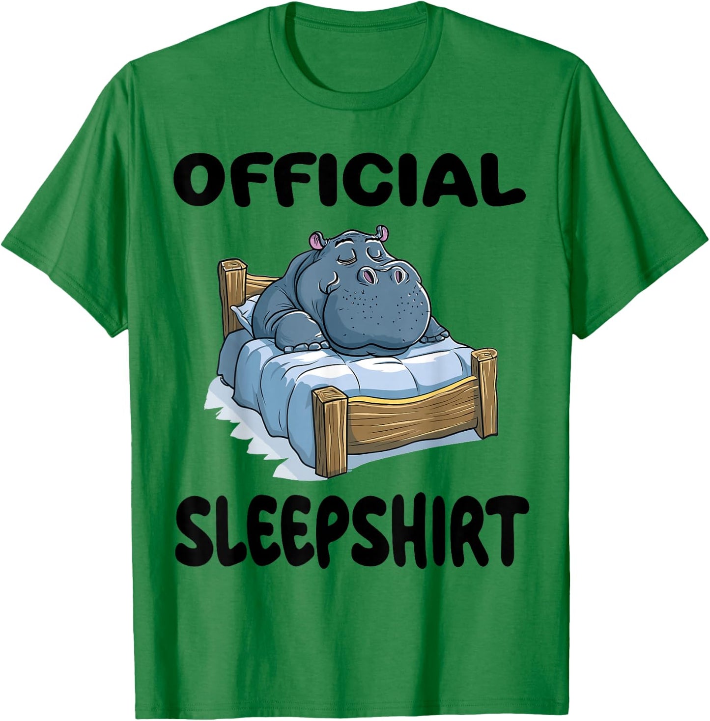 Hippopotamus Hippo Animal Official Sleepshirt Pajamas T-Shirt - T-Shirt | Irish Green