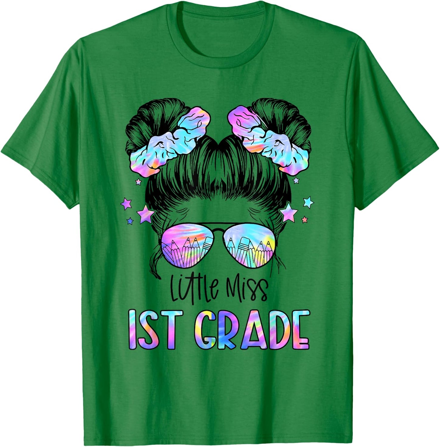Little Miss 1st Grade First Day Of School First Grade Girls T-Shirt - T-Shirt | Irish Green