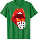 Cologne Carnival Costume Mouth with Tongue 2024 Red White Alaaf , red T-Shirt - T-Shirt | Irish Green