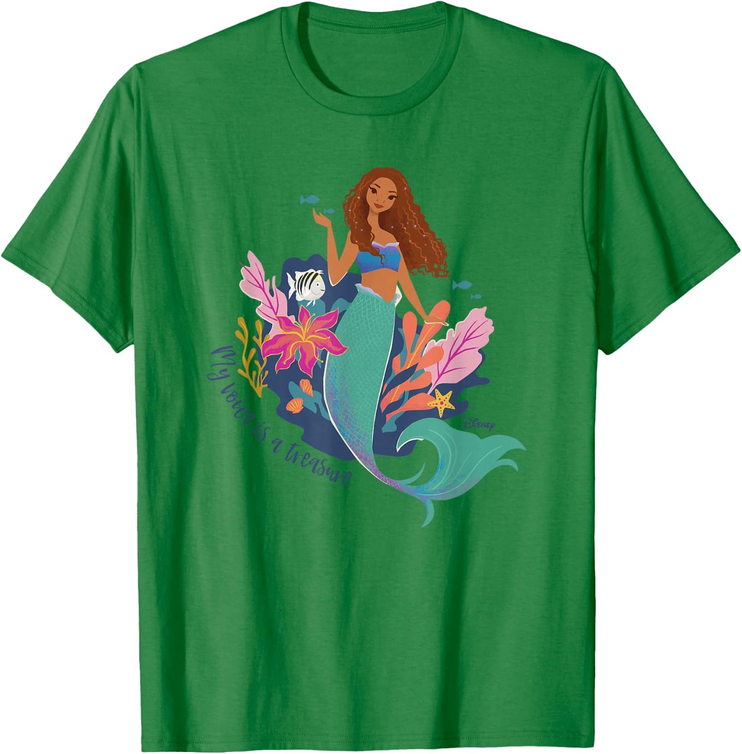 Little Mermaid - My Voice Is A Treasure T-Shirt - T-Shirt | Irish Green