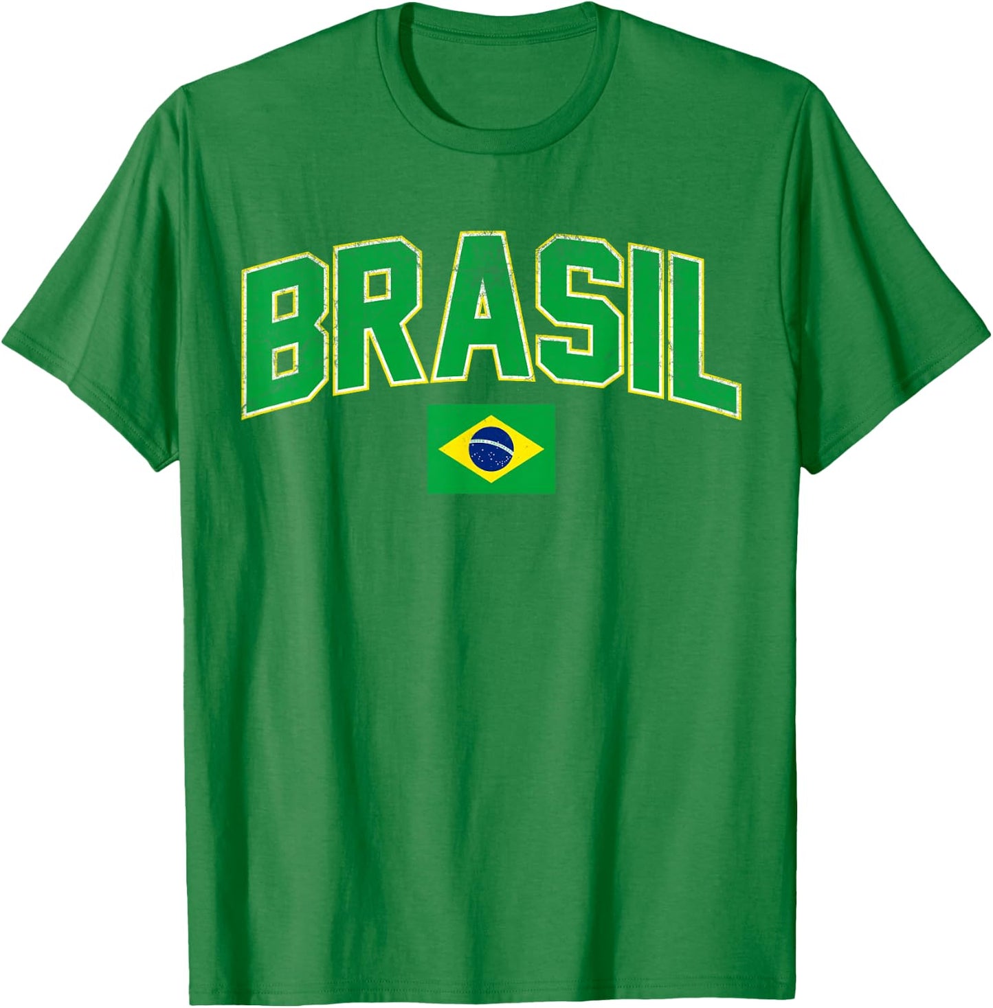 Brasil with Brazilian Flag Colors Men Women Kids Brazil Flag T-Shirt - T-Shirt | Irish Green