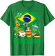 Brazil Flag - Outfit Idea for Children - Flag of Brazil and Brazil , Yellow, S T-Shirt - T-Shirt | Irish Green