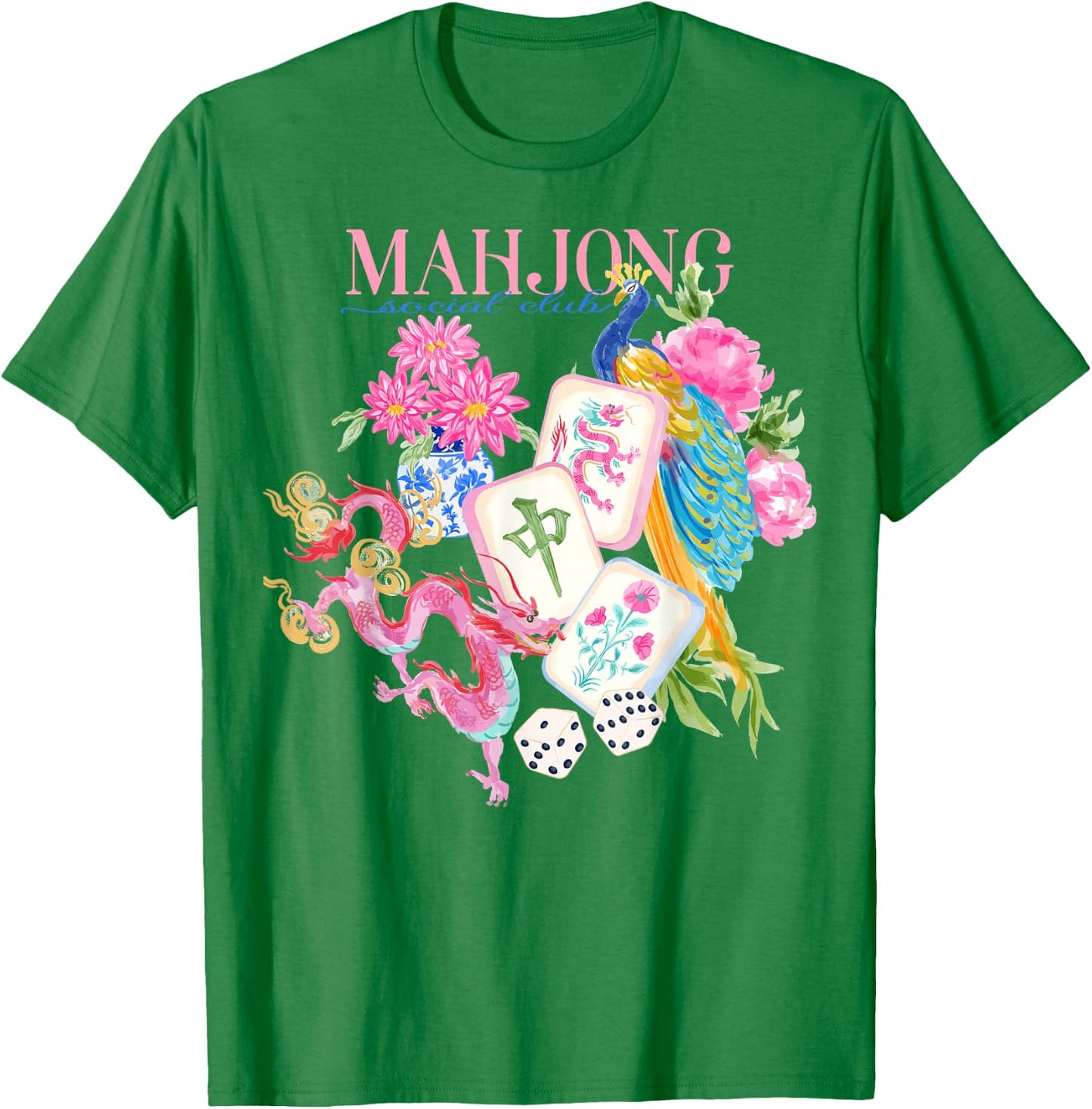 Mahj My Mahjong Era Funny Mahjong Love Playing Chinese Game T-Shirt - T-Shirt | Irish Green