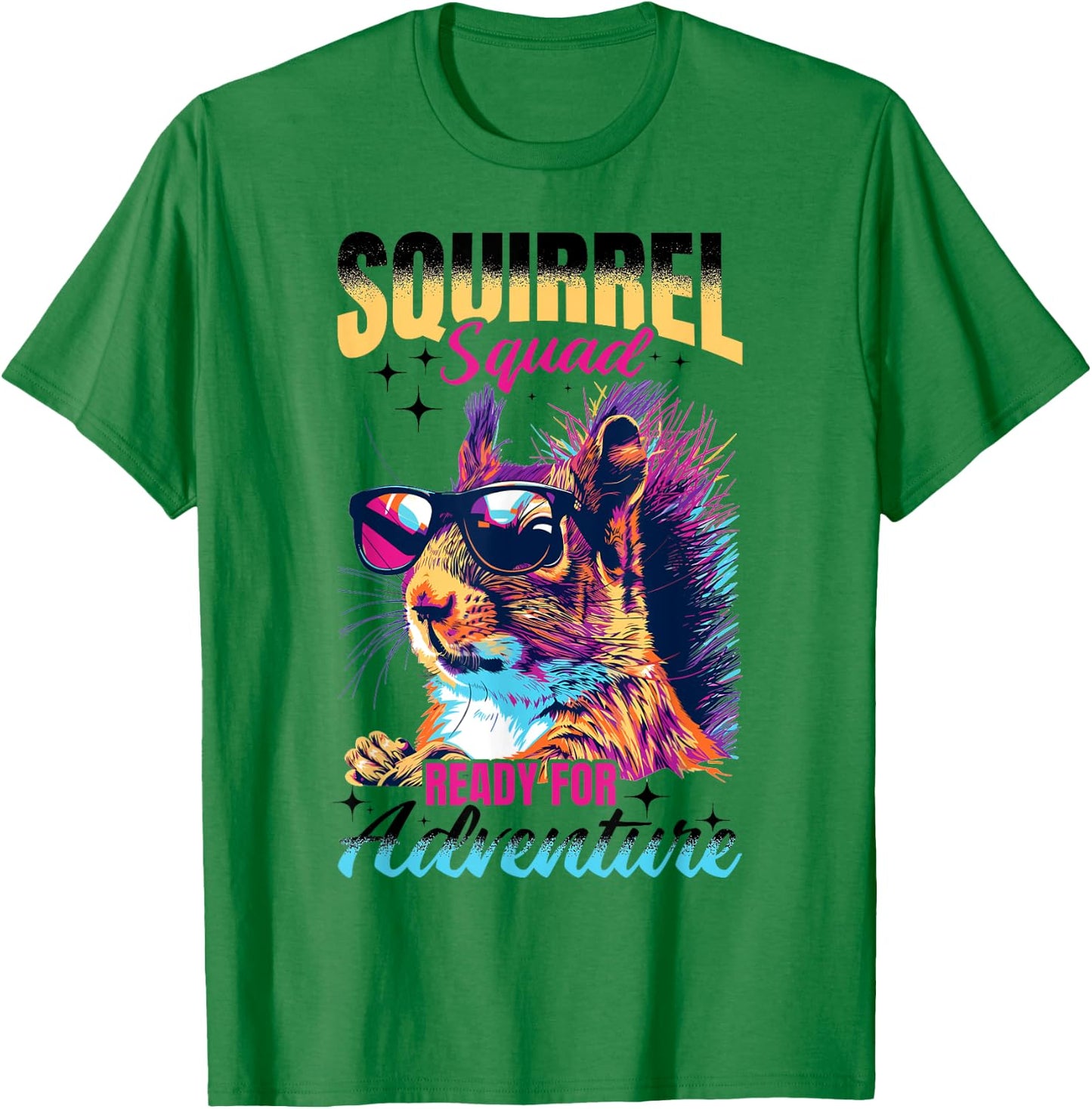 Funny Squirrel Animal Squirrel squad ready for adventure T-Shirt - T-Shirt | Irish Green