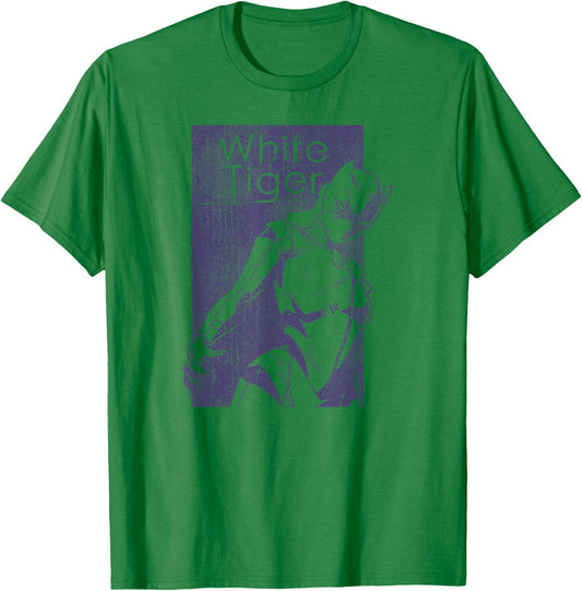 Marvel White Tiger Tonal Vintage Graphic T-Shirt - T-Shirt | Irish Green