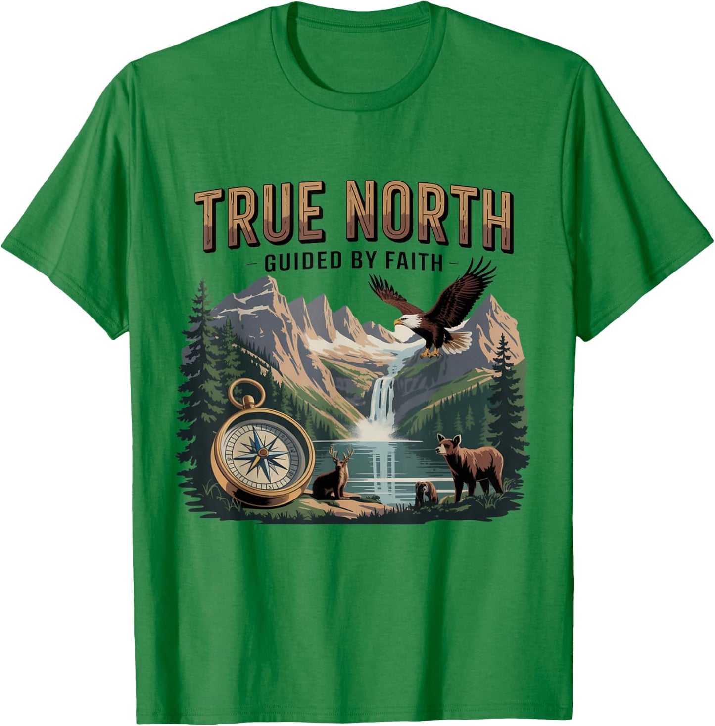 True-North VBS Guided by Faith Adventure Design T-Shirt - T-Shirt | Irish Green