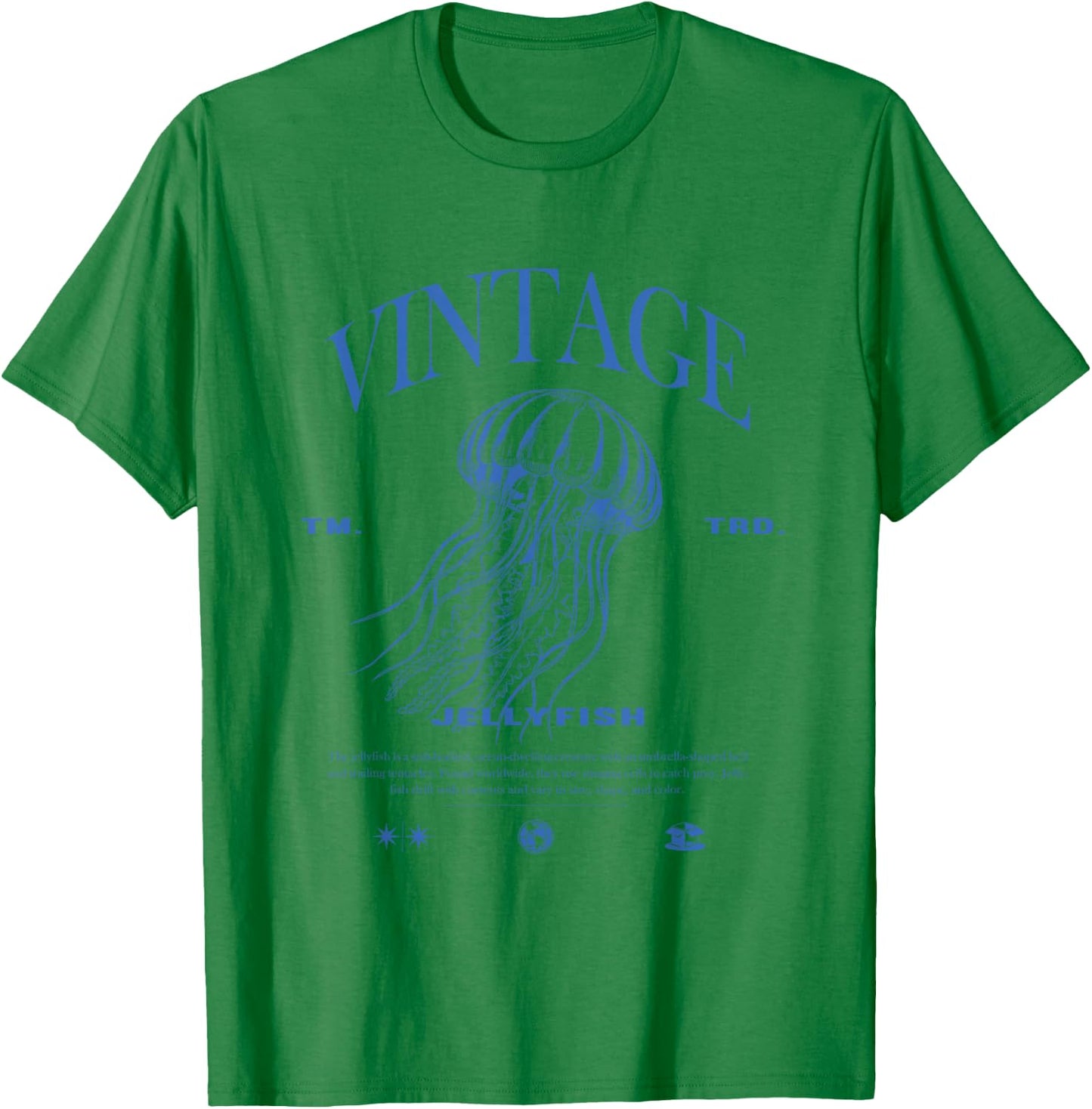 Jellyfish Vintage , White T-Shirt - T-Shirt | Irish Green