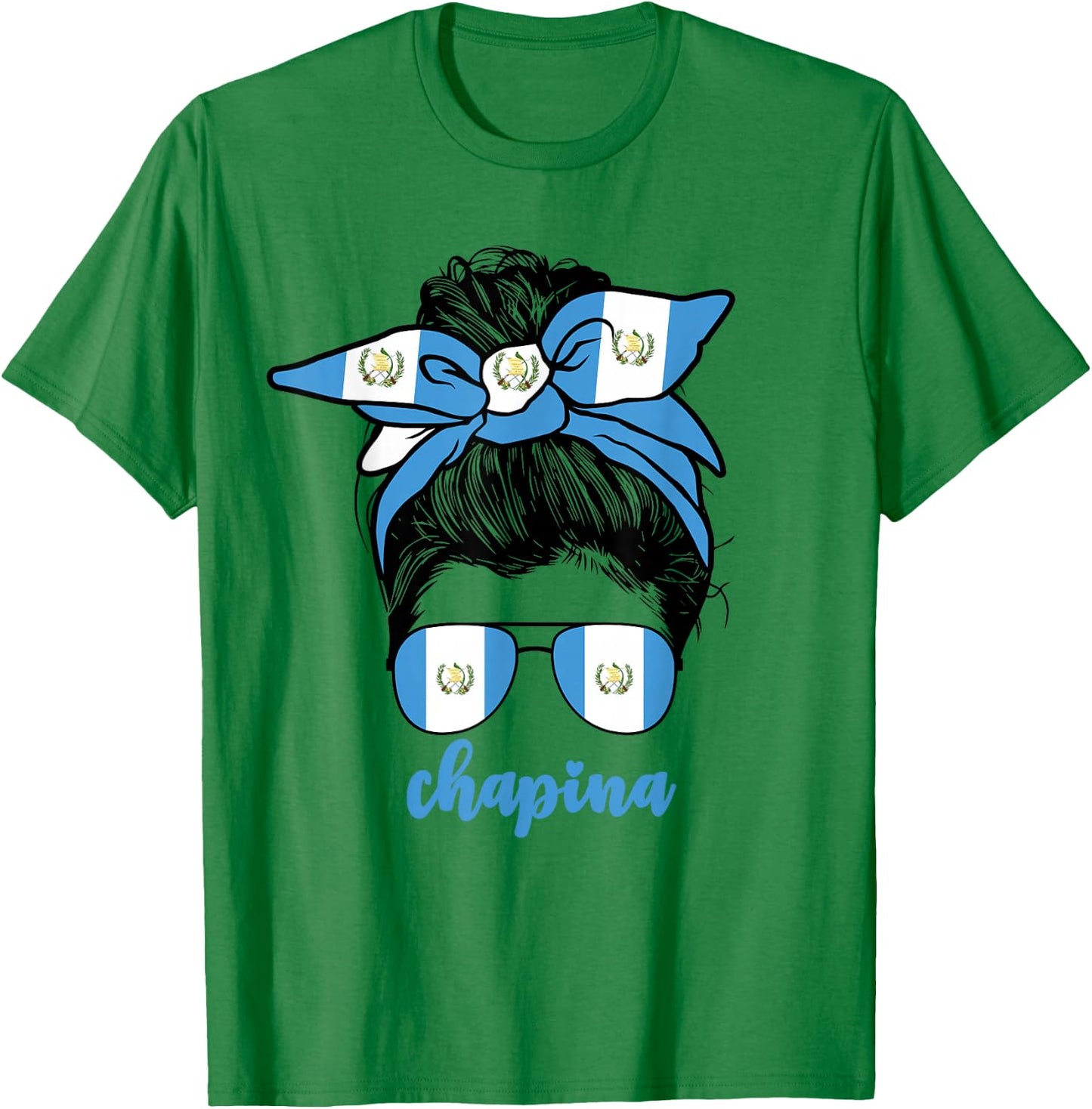 Chapina Guatemalan Women Girls Guatemala Flag Girl Woman T-Shirt - T-Shirt | Irish Green