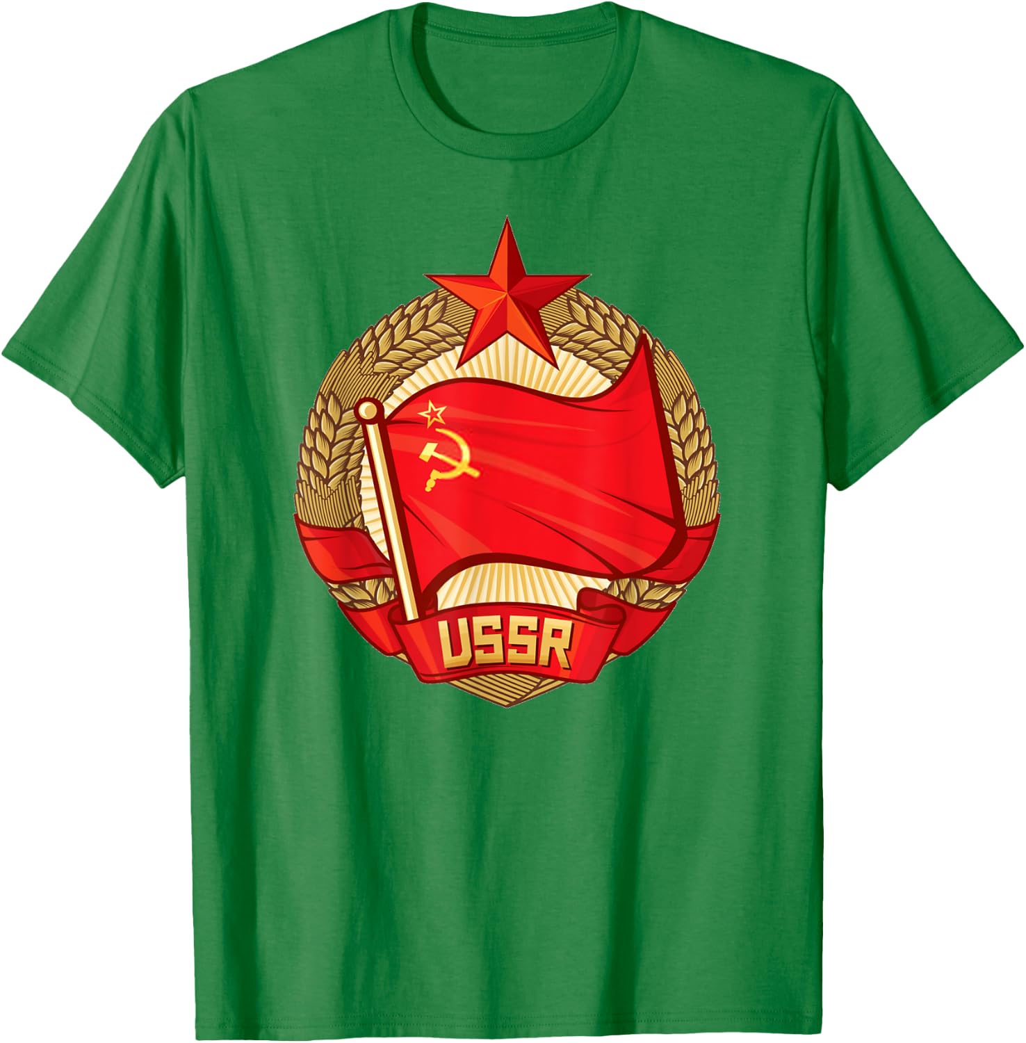 Soviet Union Hammer and Sickle CCCP Communist Party Red Army T-Shirt - T-Shirt | Irish Green