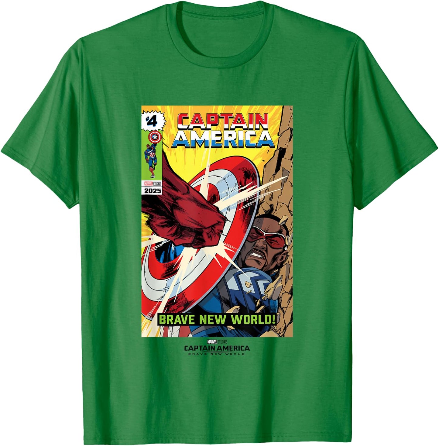Marvel Captain America: Brave New World Red Hulk VS Cap T-Shirt - T-Shirt | Irish Green