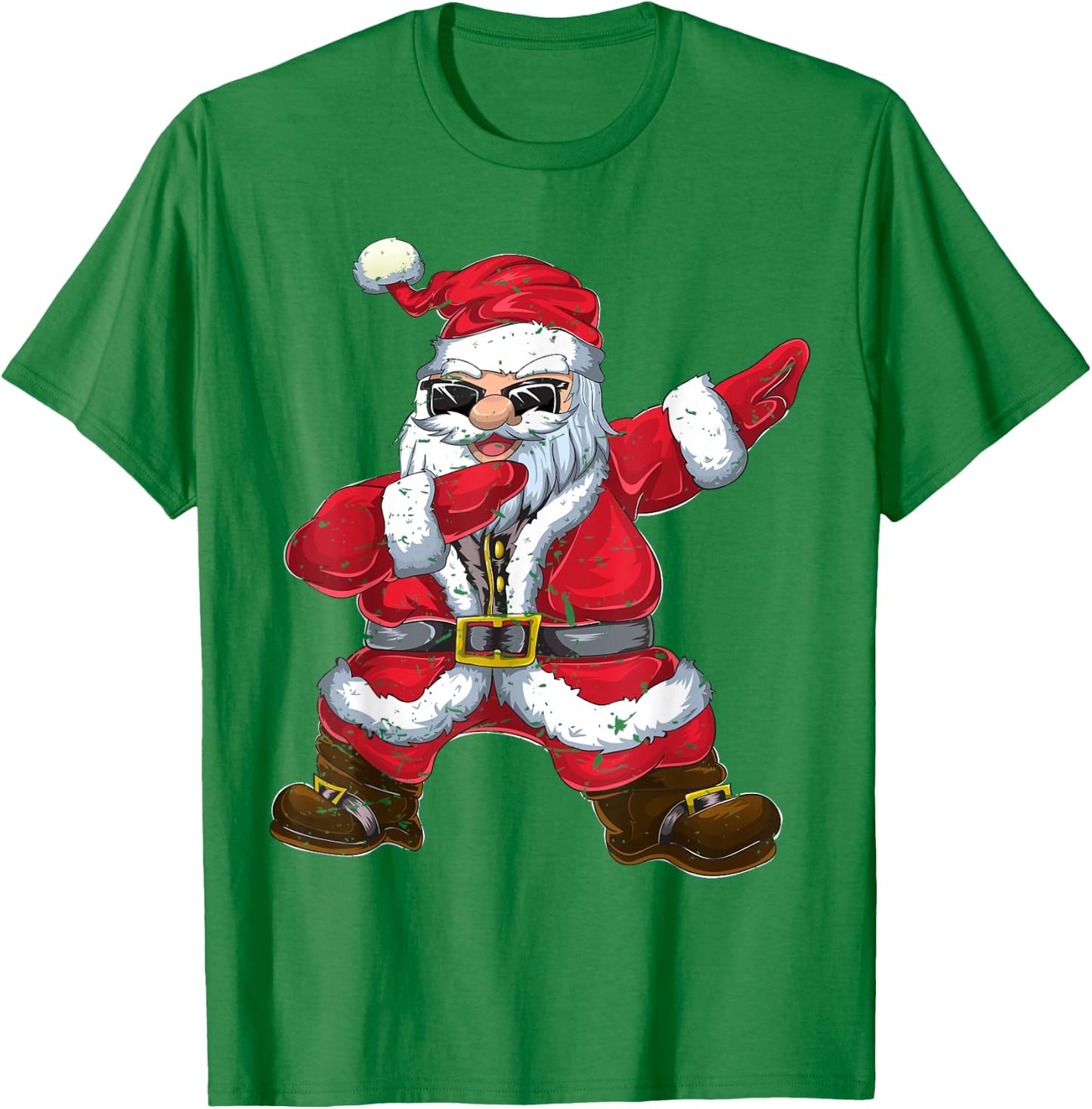 Vintage Christmas Boys Kids Men Xmas Gifts Dabbing Santa T-Shirt - T-Shirt | Irish Green