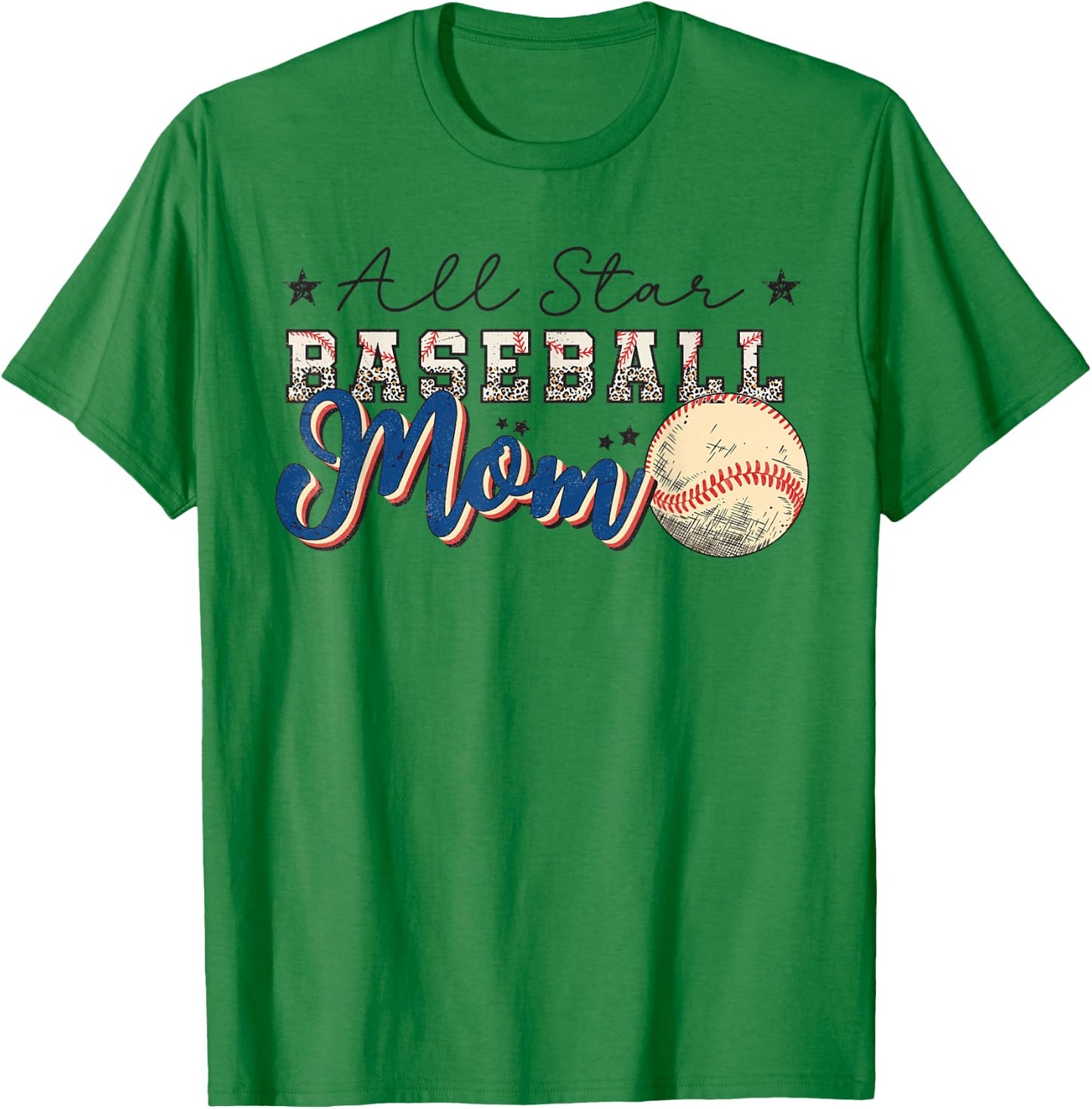 All Star Baseball Mom T-Shirt - T-Shirt | Irish Green