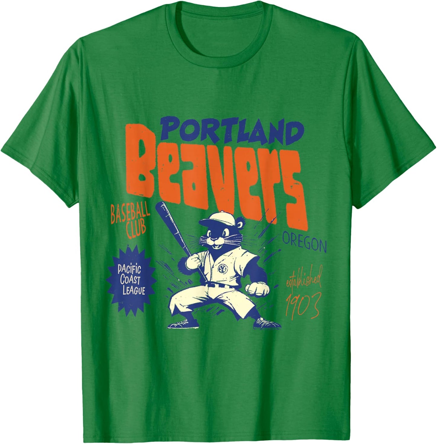 Portland Beavers Baseball Team 1903 T-Shirt - T-Shirt | Irish Green