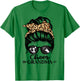 Cheer Grandma Messy Bun Hair Funny Cheerleader Grandma T-Shirt - T-Shirt | Irish Green