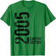 18th Birthday Boy Girl 18 Years 2005 Gift , White T-Shirt - T-Shirt | Irish Green