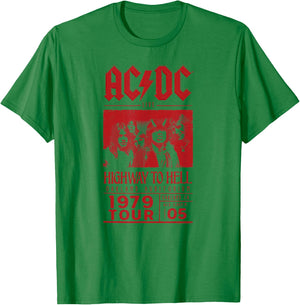 ACDC Live Oakland Auditorium Rock Music Band , gray T-Shirt - T-Shirt | Irish Green