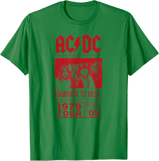 ACDC Live Oakland Auditorium Rock Music Band , gray T-Shirt - T-Shirt | Irish Green